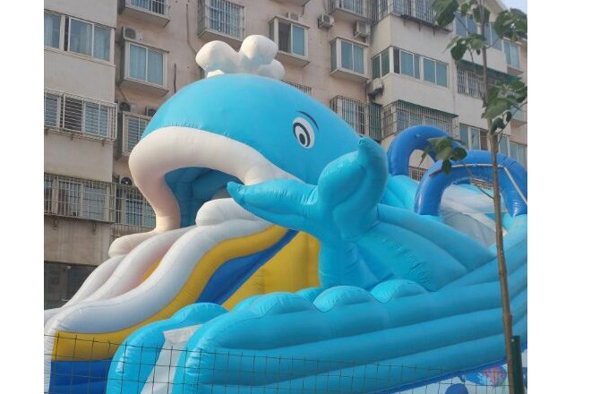 海口充气水上滑梯